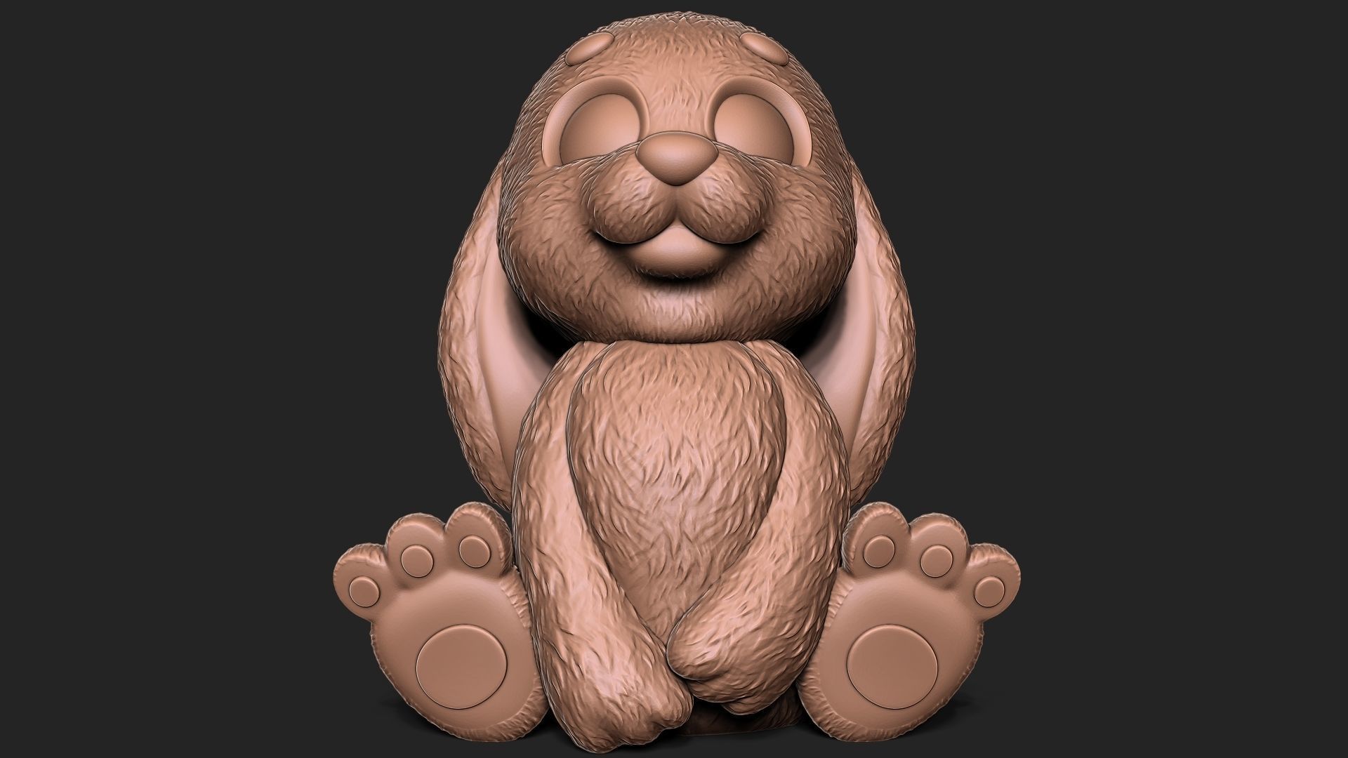 Cute Rabbit 3D print model_2