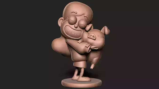 Mabel Pines Gravity Falls with base 3D print model