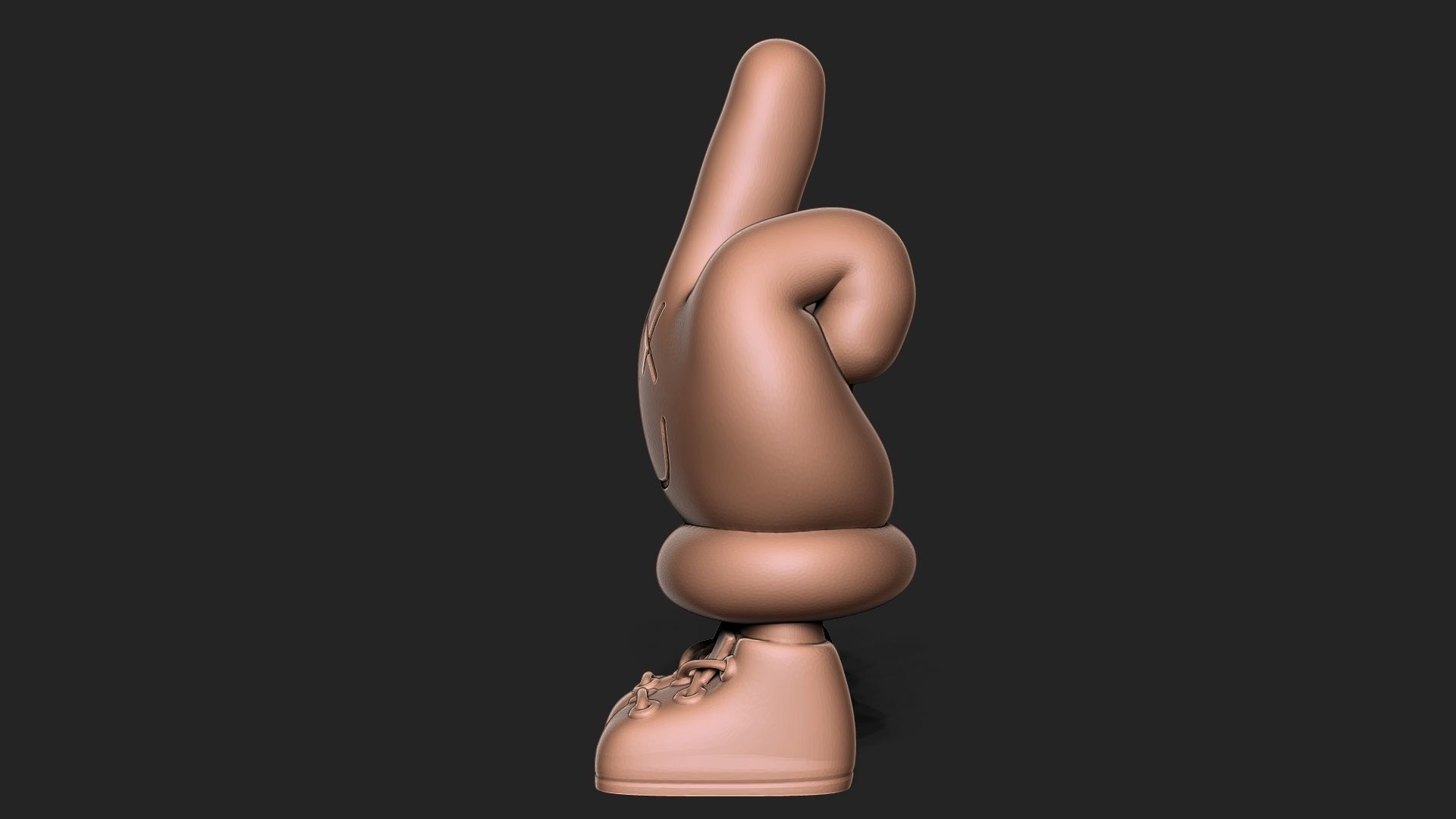 Middle Finger 3D print model_3