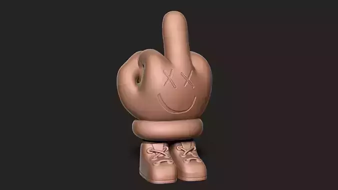 Middle Finger 3D print model