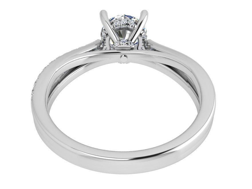 Diamond signet ring 3477 3D print model 3D print model_3