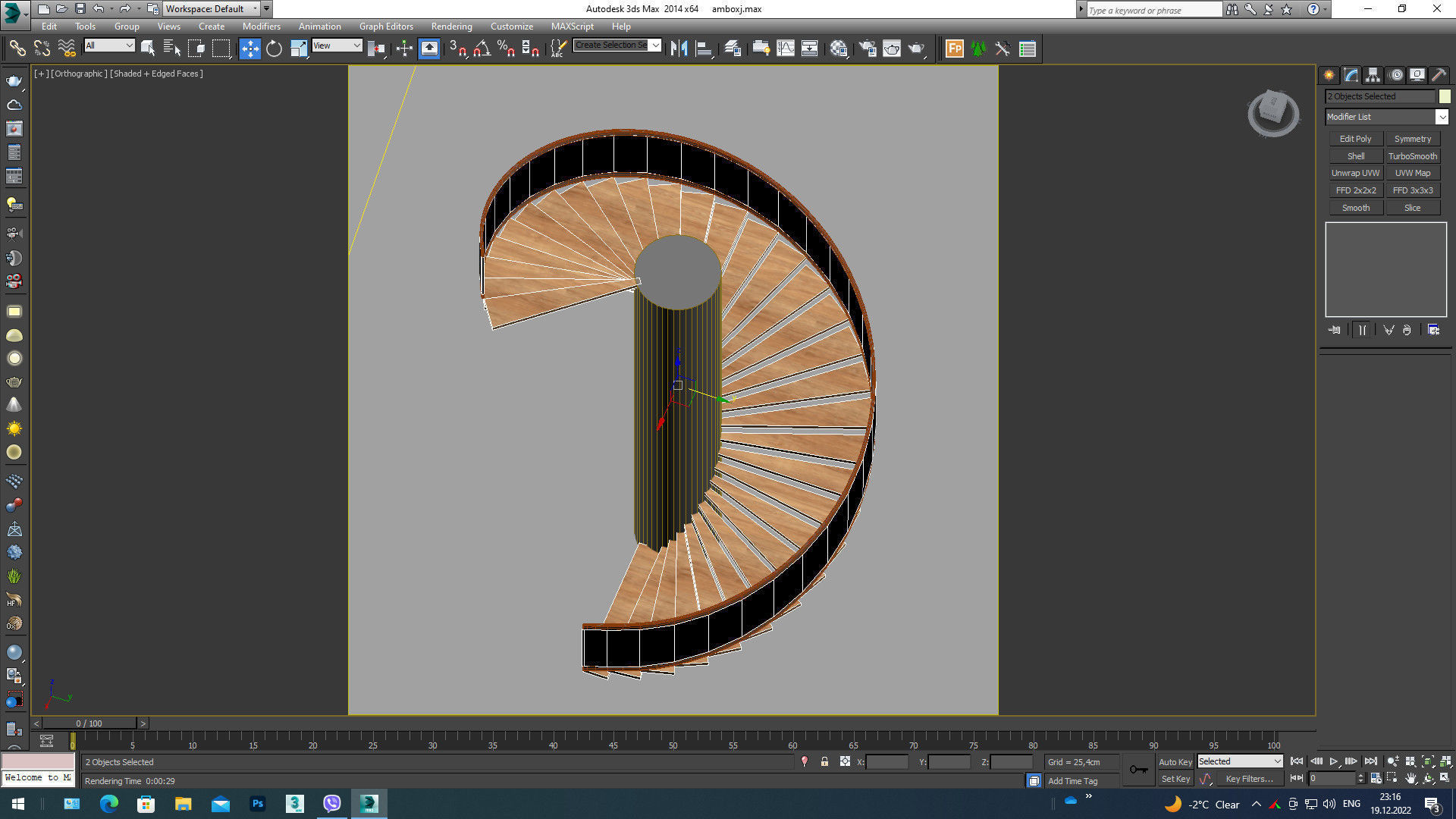 Stairs spiral staircase 3D model_7