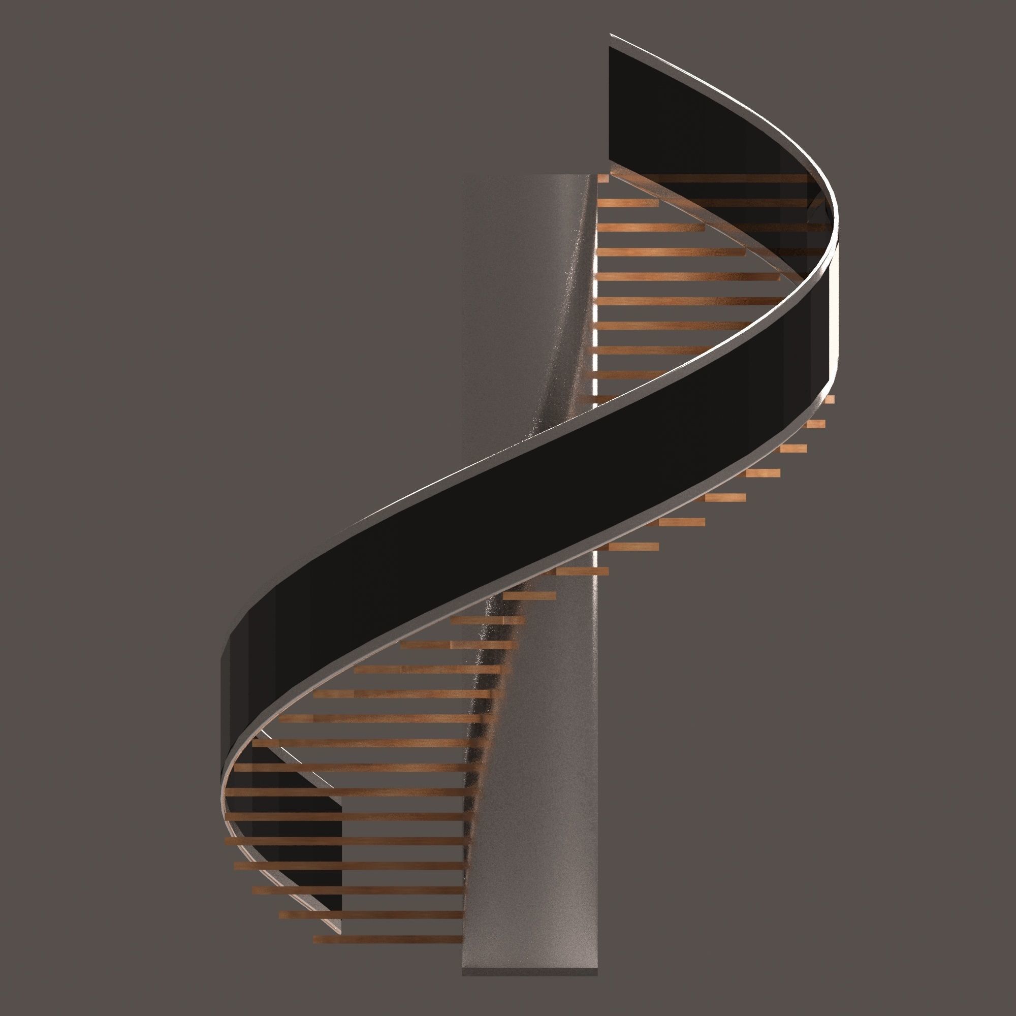 Stairs spiral staircase 3D model_3