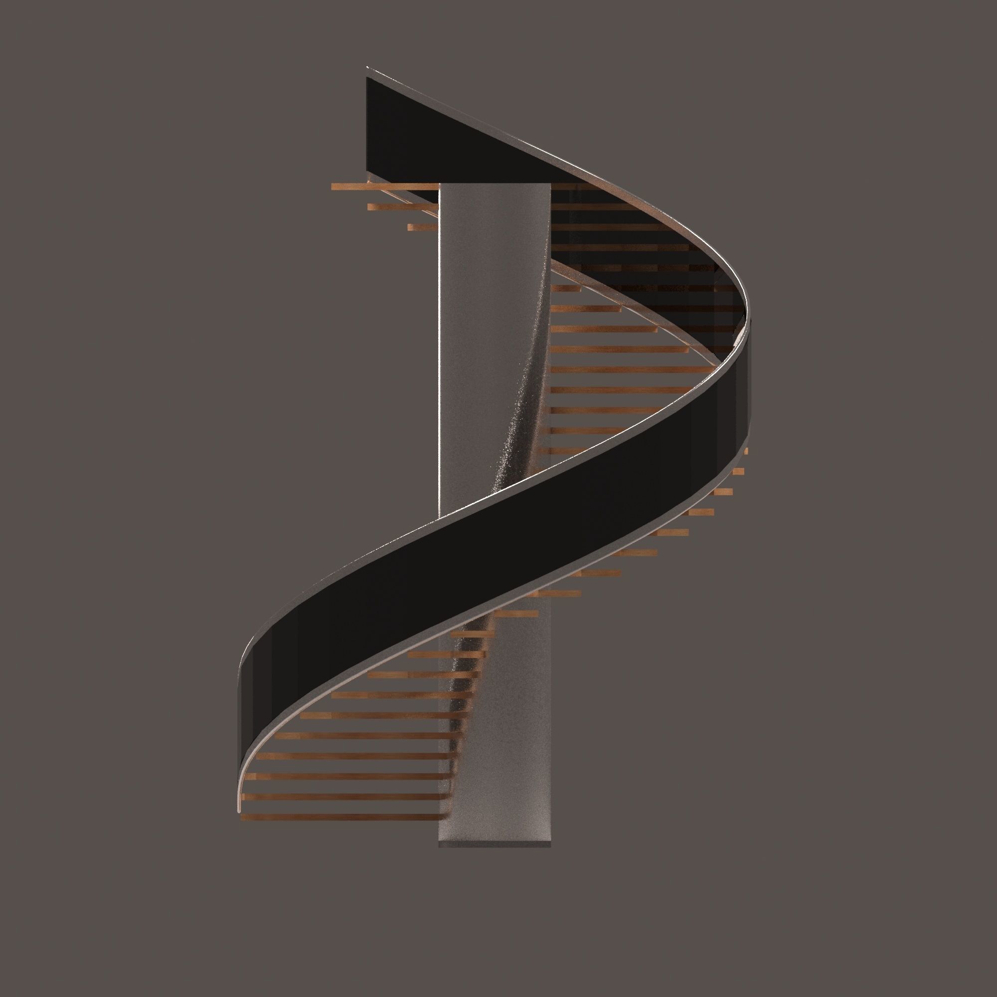 Stairs spiral staircase 3D model_2