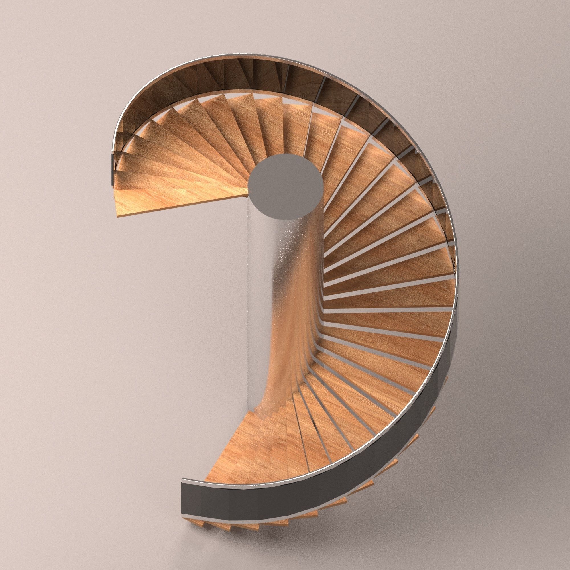 Stairs spiral staircase 3D model_6