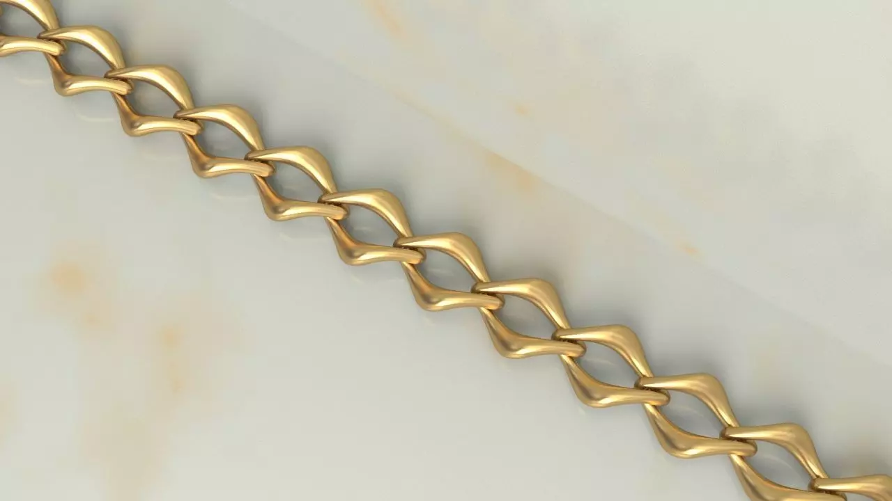 Cuban link chain or necklace new model 3D print model_0