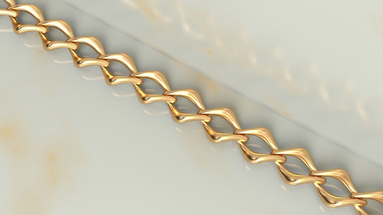 Cuban link chain or necklace new model 3D print model_4