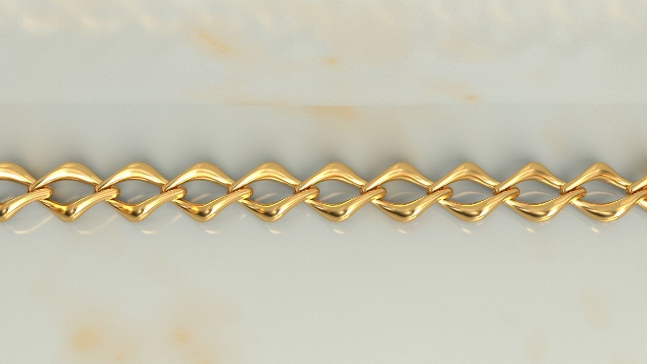 Cuban link chain or necklace new model 3D print model_2