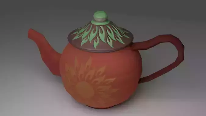 Free Game Ready Tea Pot Free low-poly 3D model