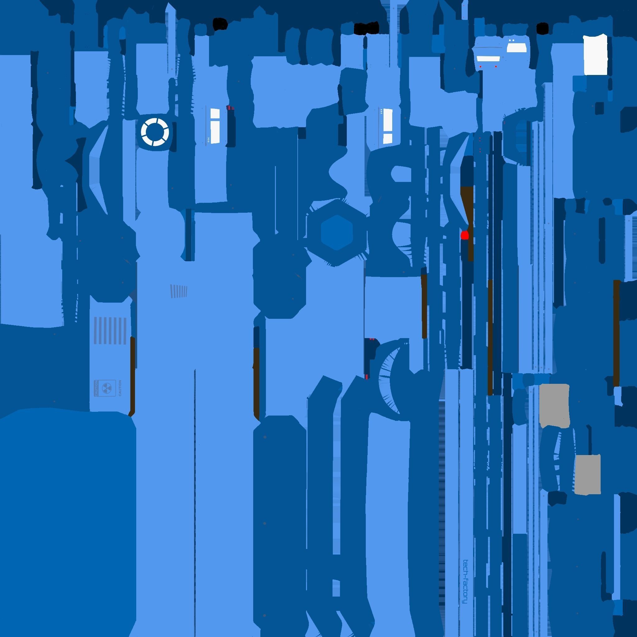 SciFi Factory A03 Blue - Sci Fi Exterior Design Low-poly 3D model_23