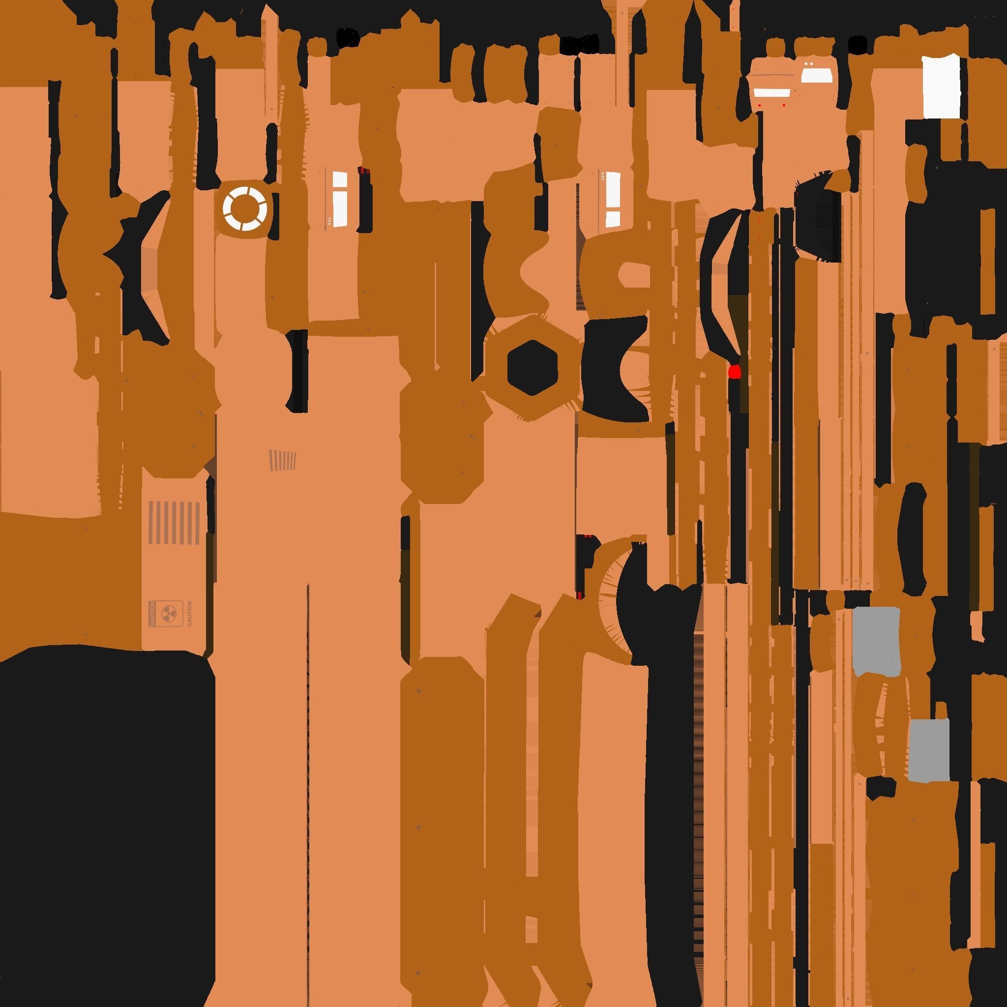 SciFi Factory A04 Orange - Sci Fi Exterior Design Low-poly 3D model_23