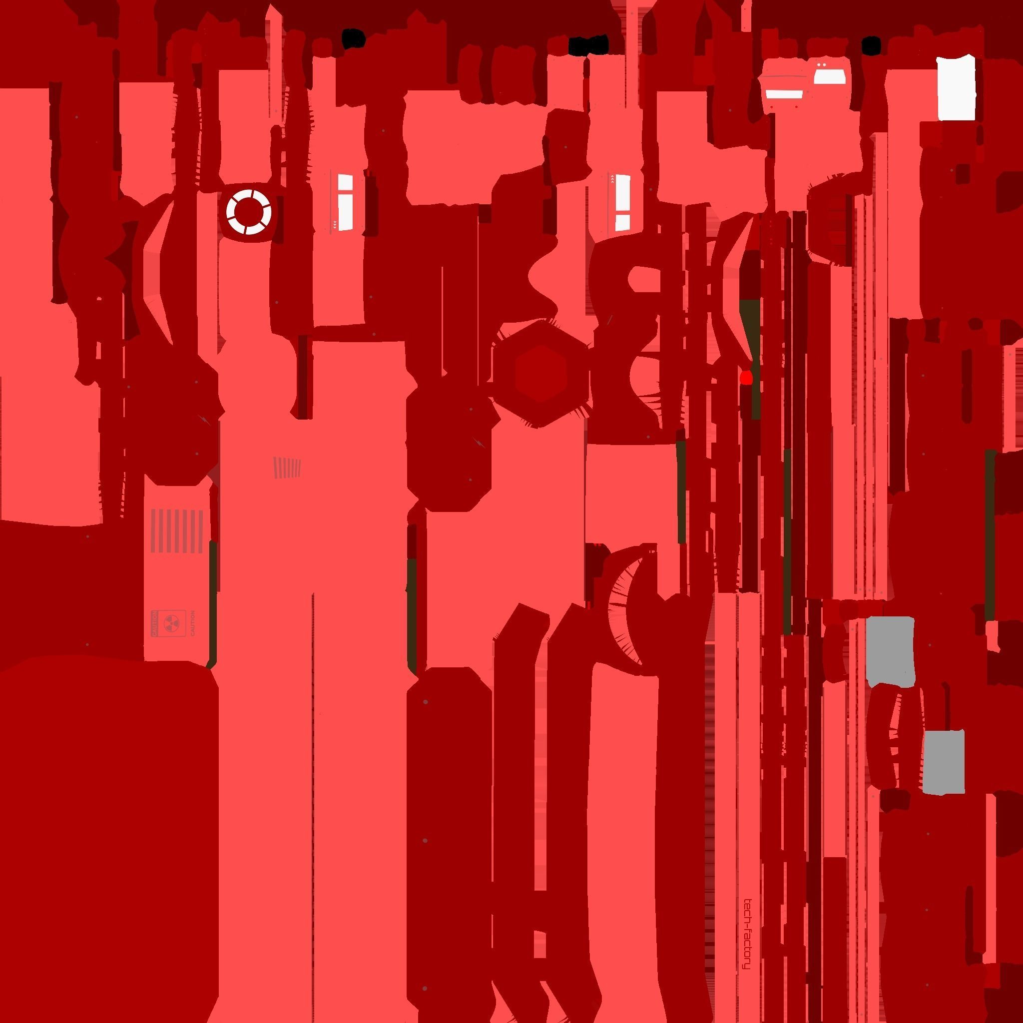 SciFi Factory A05 Red - Sci Fi Exterior Design Low-poly 3D model_23