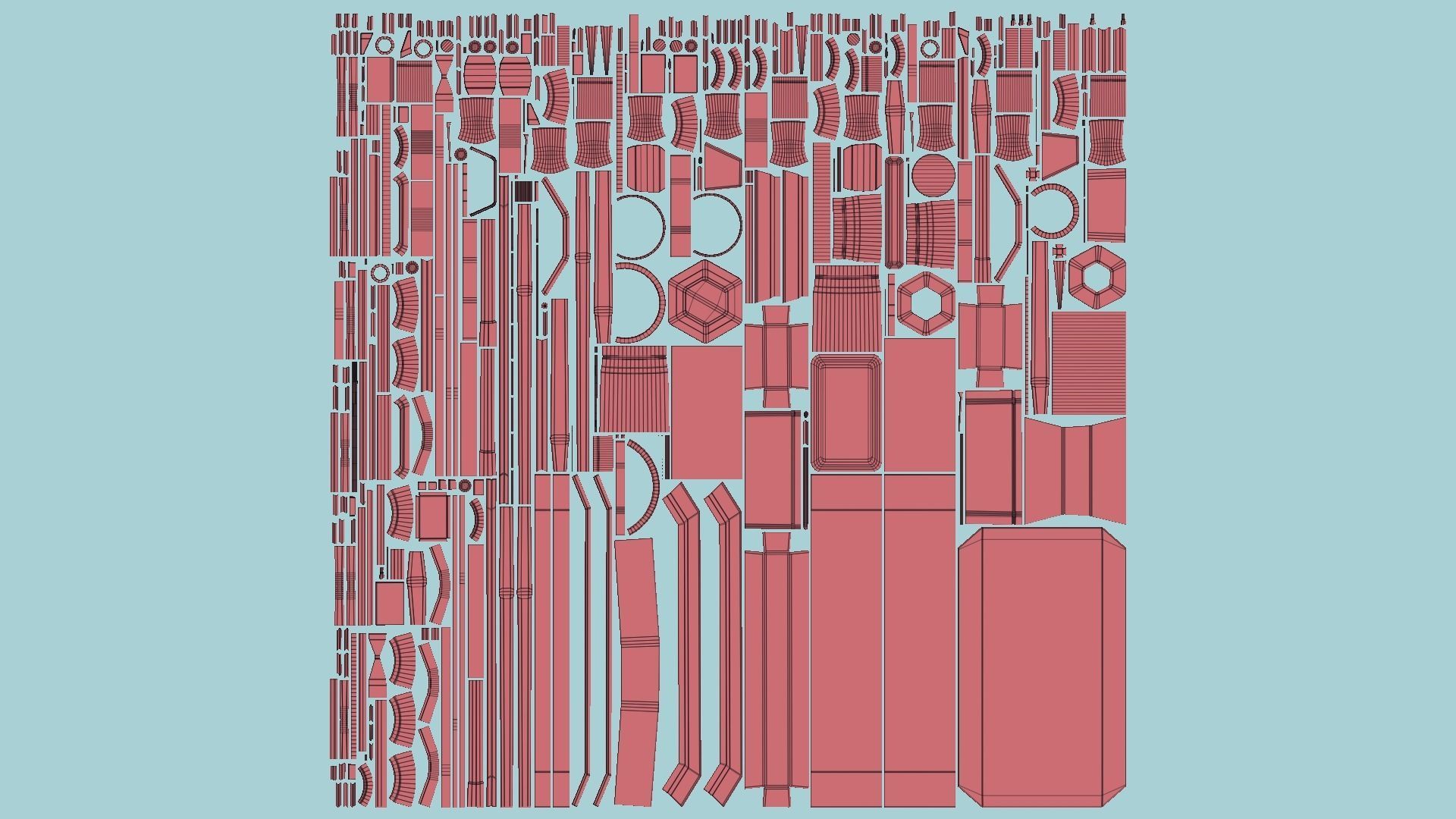 SciFi Factory A06 Green - Sci Fi Exterior Design Low-poly 3D model_14