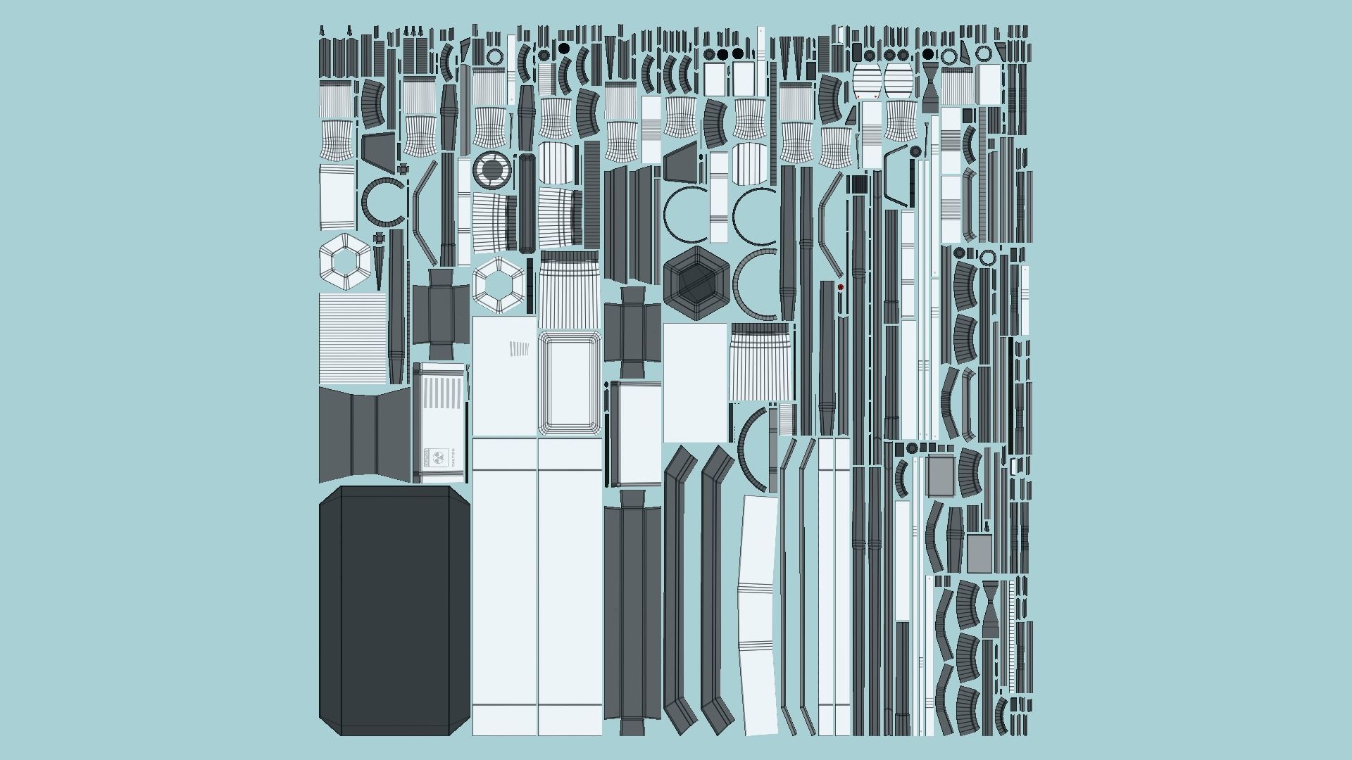 SciFi Factory A08 Metallic - Sci Fi Exterior Design Low-poly 3D model_5