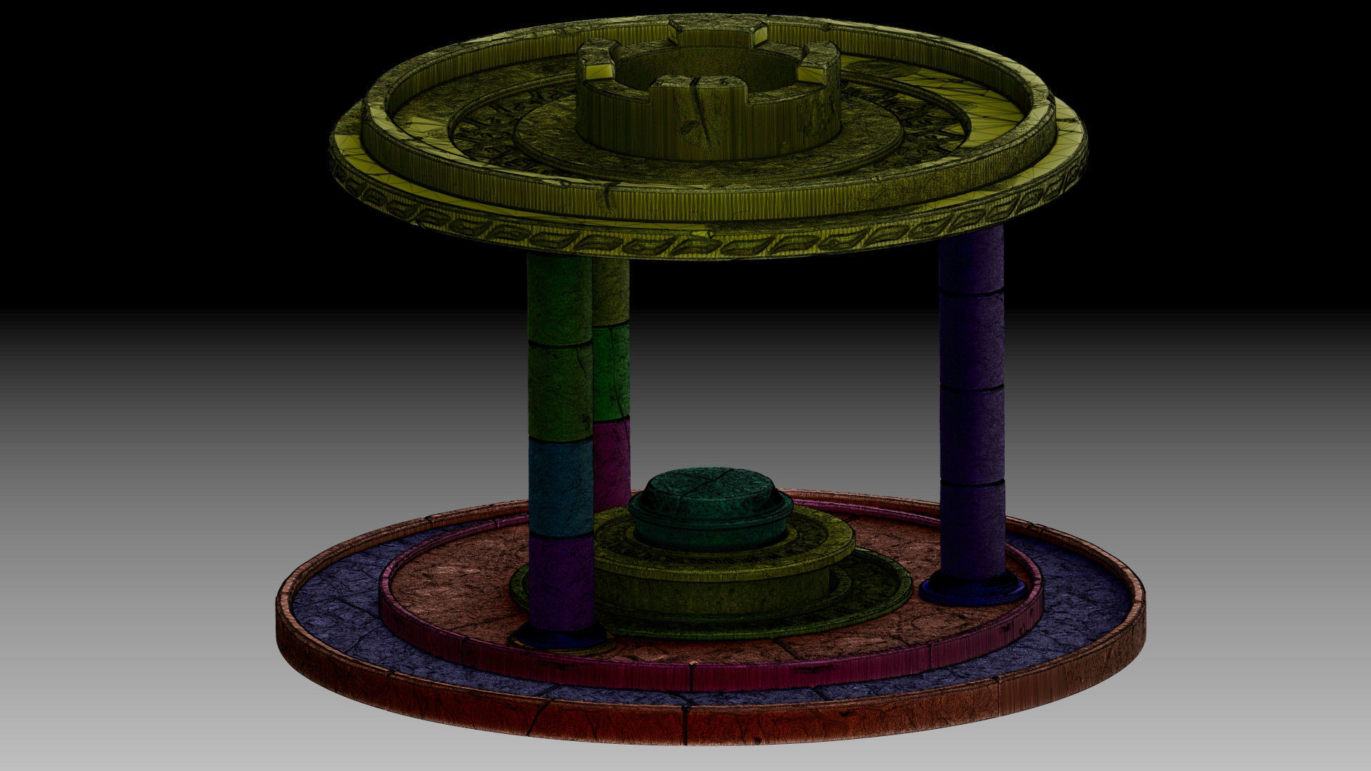 Stylized altar 3D model_7