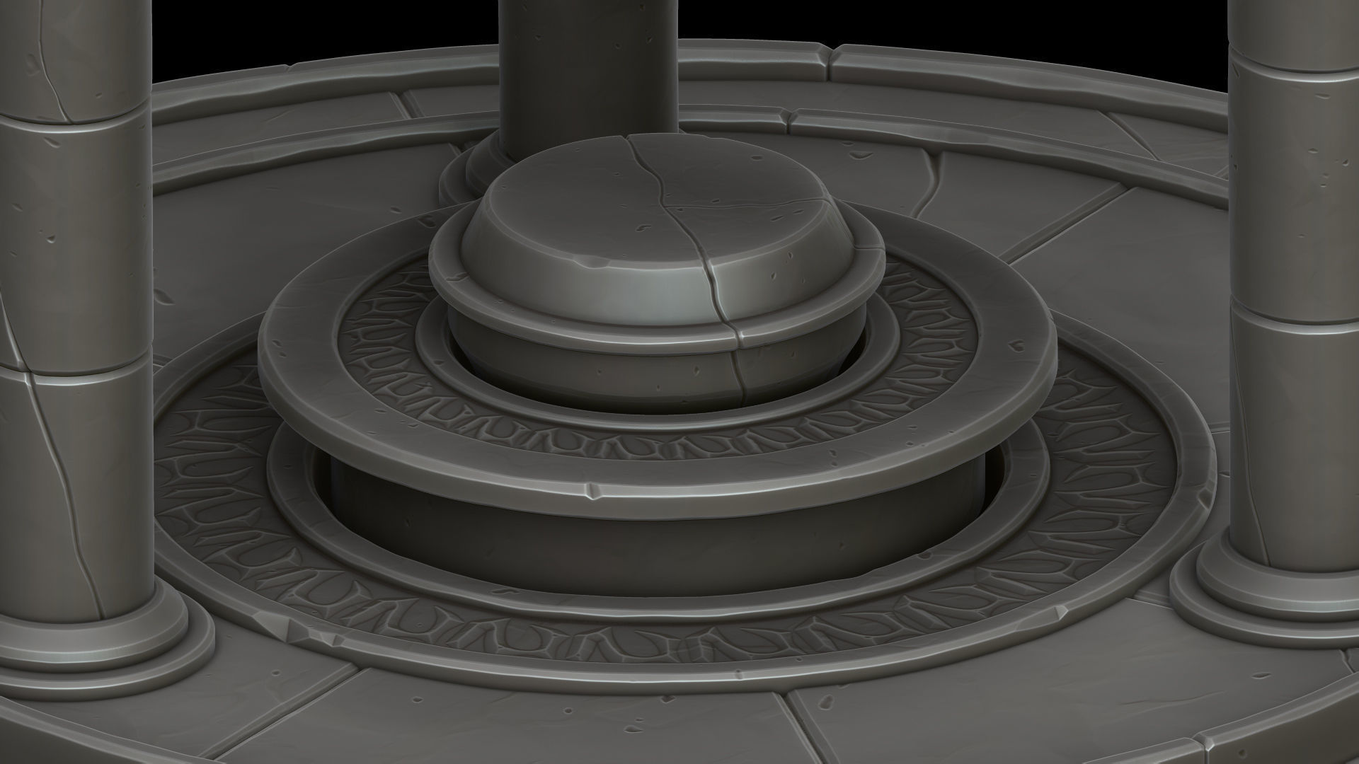 Stylized altar 3D model_4