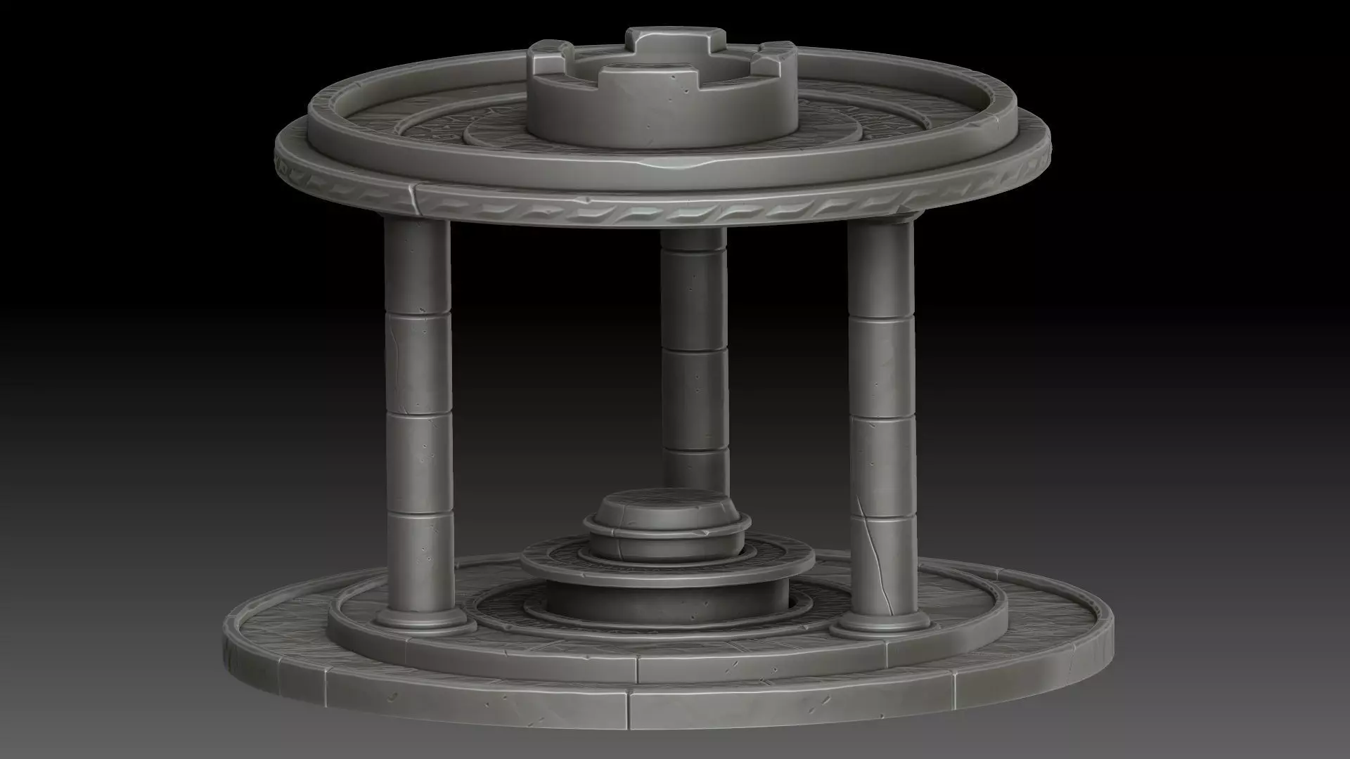 Stylized altar 3D model_0