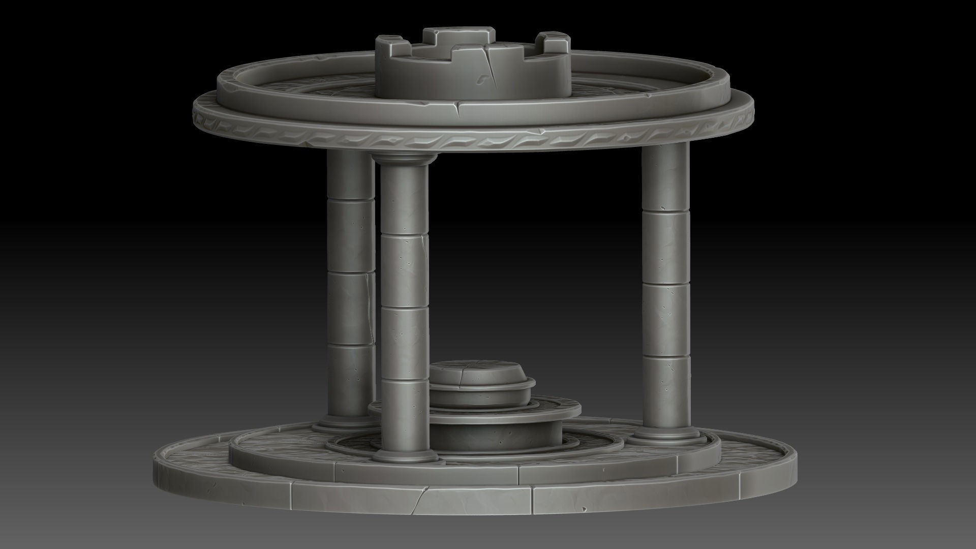 Stylized altar 3D model_1
