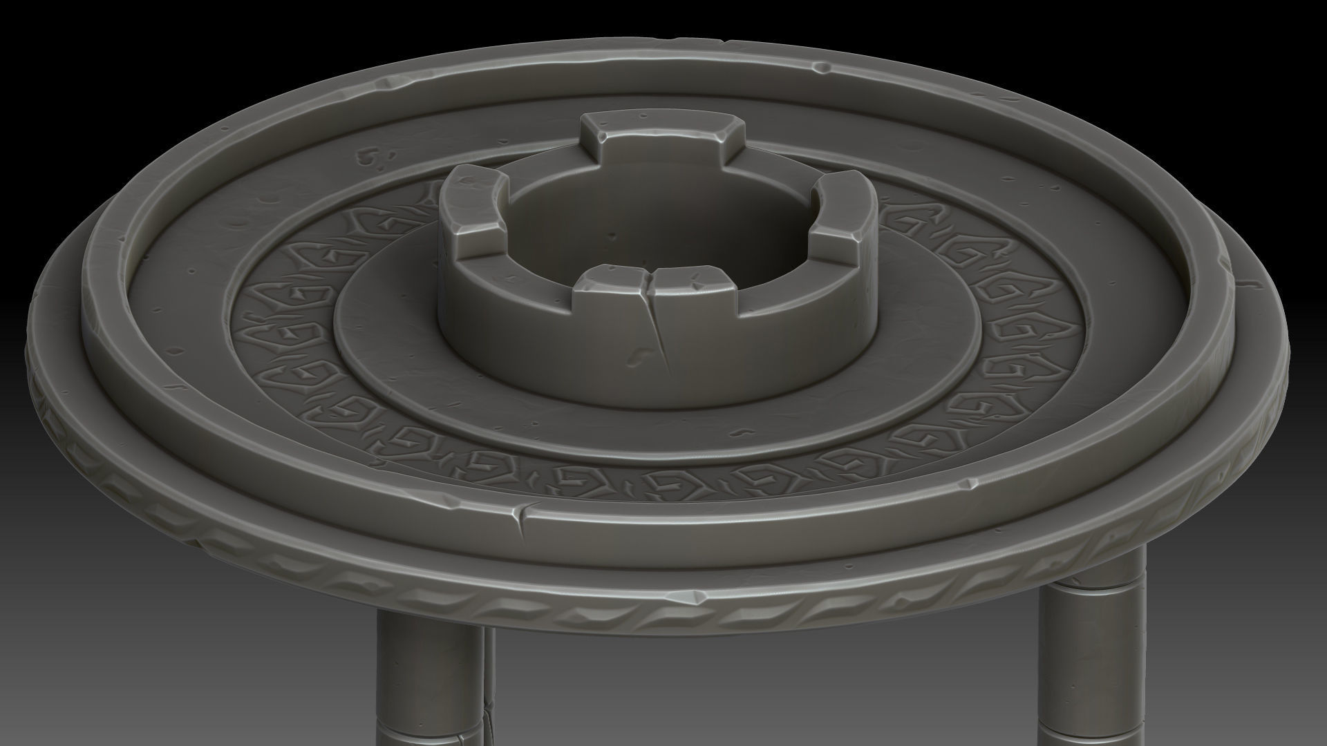 Stylized altar 3D model_6