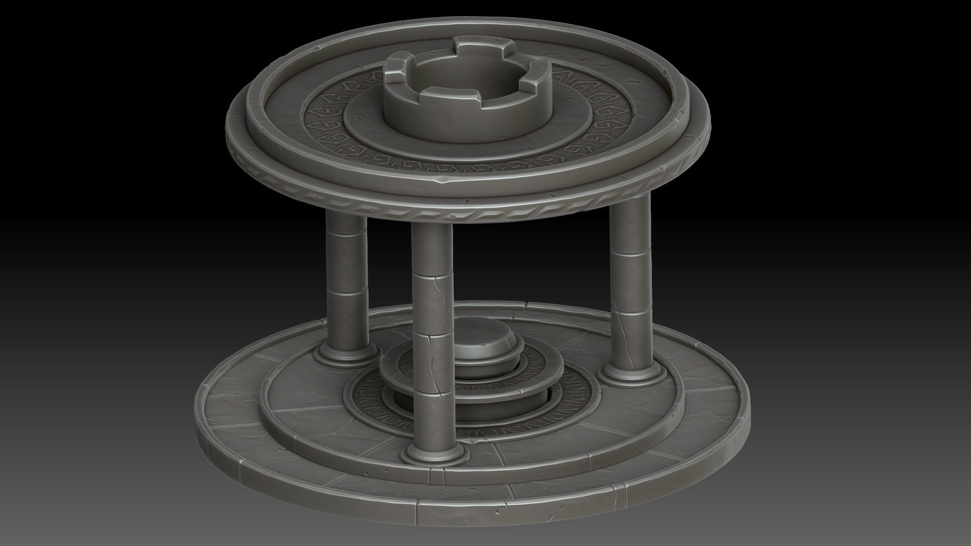 Stylized altar 3D model_3