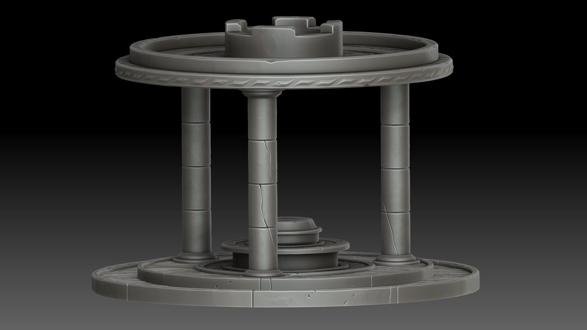 Stylized altar 3D model_2