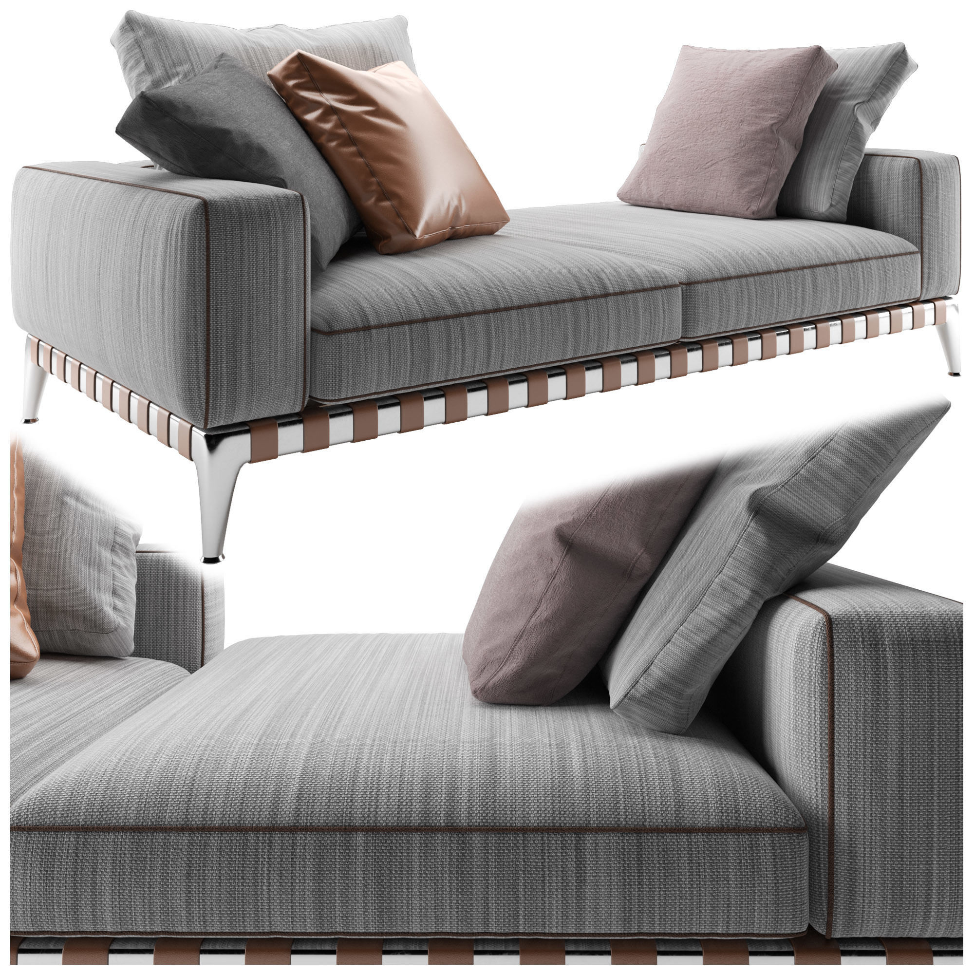 Flexform-sofa-Gregory XL 3D model_2
