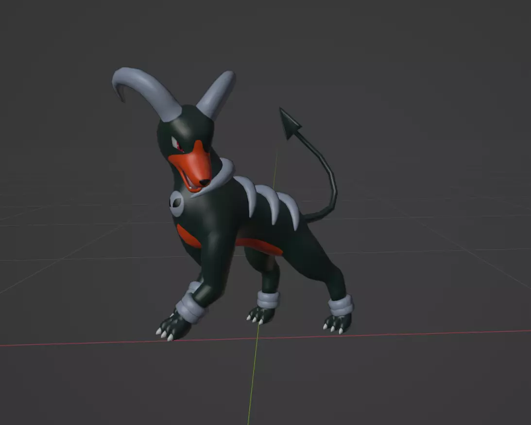 Houndoom pokemon 3D print model 3D print model_0