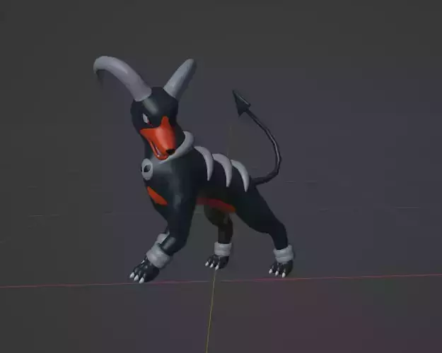 Houndoom pokemon 3D print model