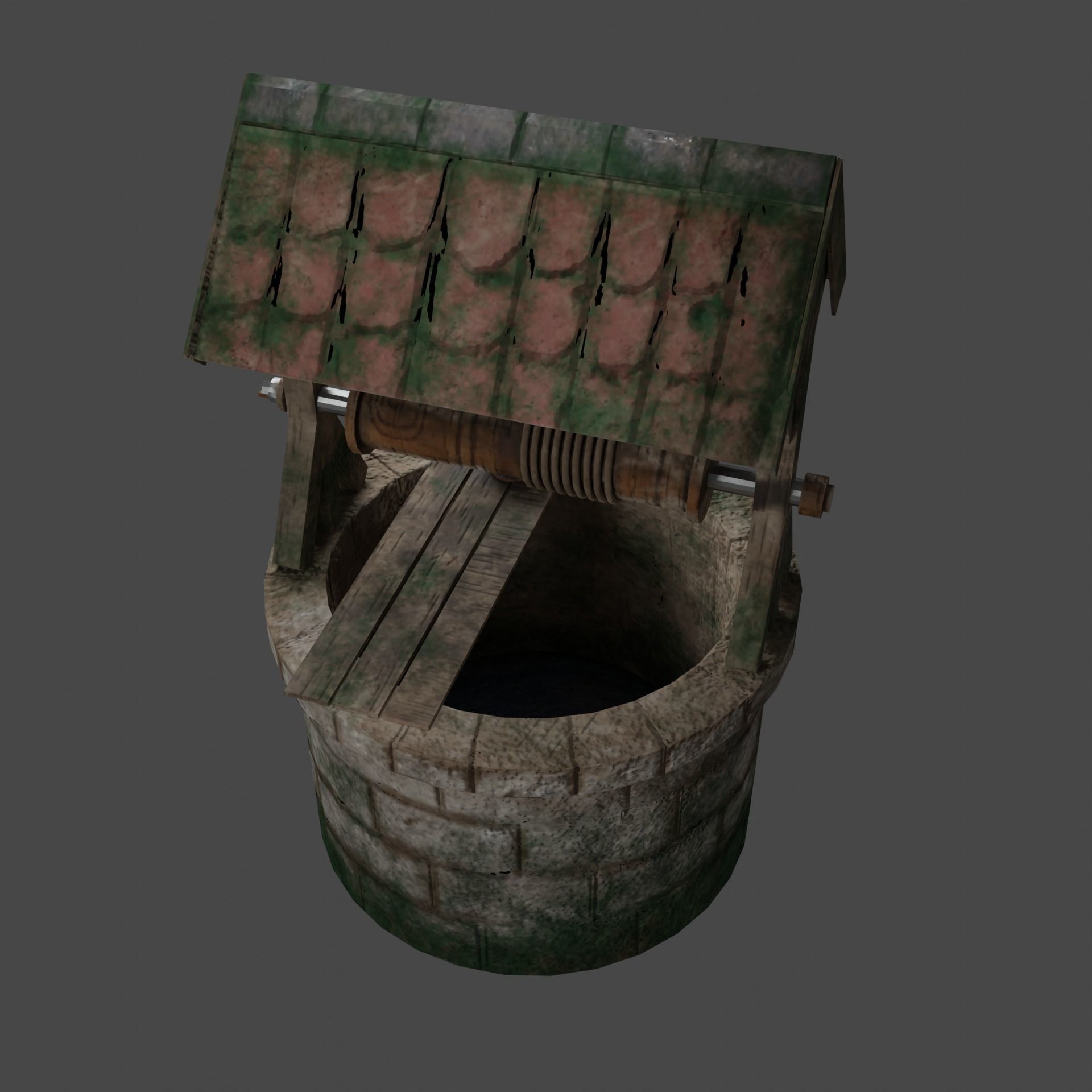 Medieval well pack low-poly PBR  game ready  Low-poly 3D model_7