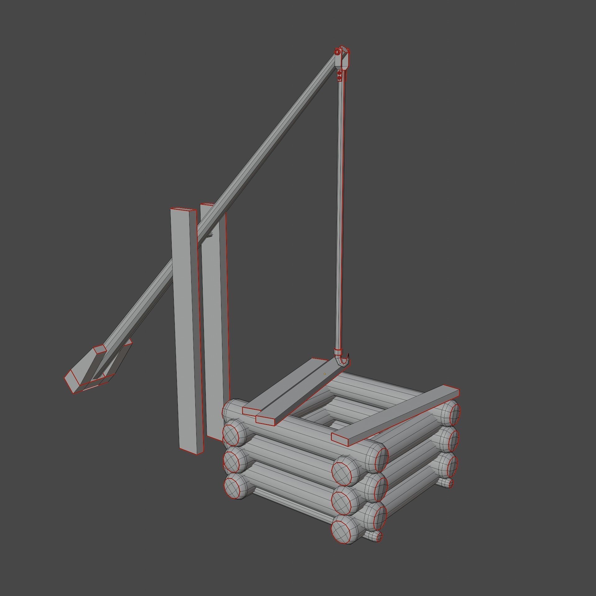 Medieval well pack low-poly PBR  game ready  Low-poly 3D model_9