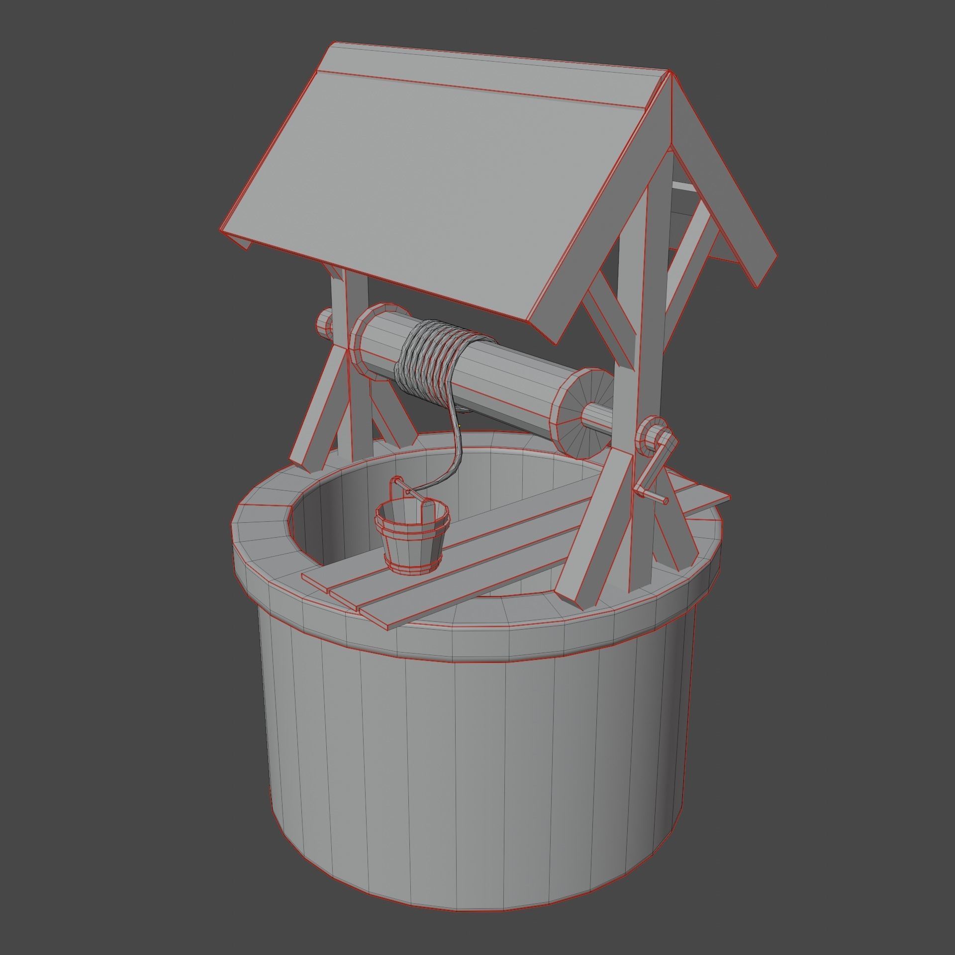 Medieval well pack low-poly PBR  game ready  Low-poly 3D model_10