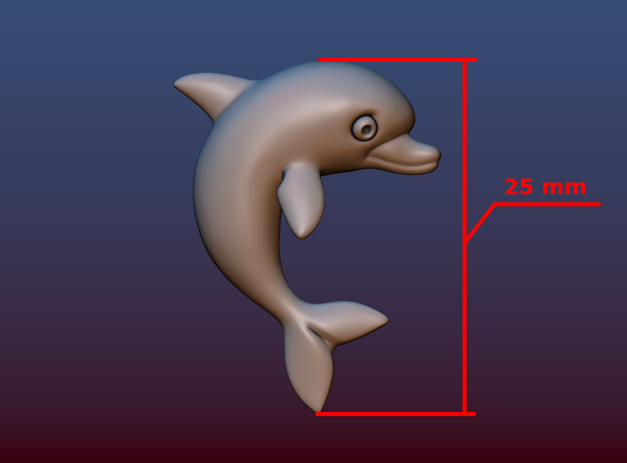 Dolphin gold 3D print model_13