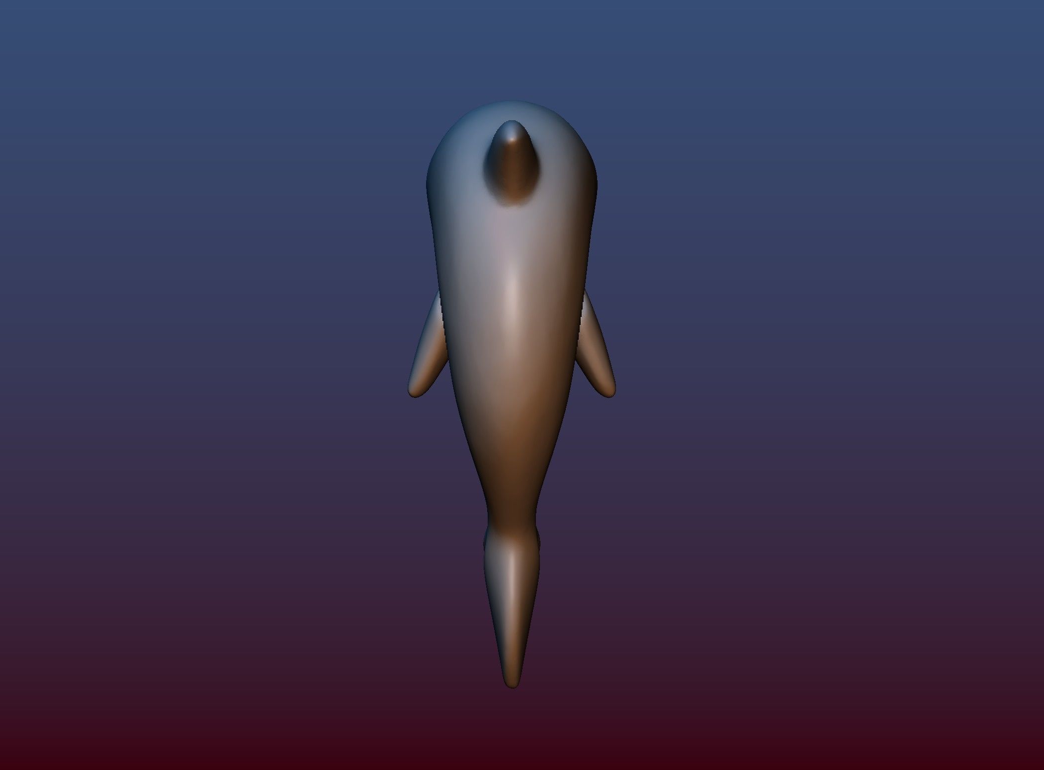 Dolphin gold 3D print model_10