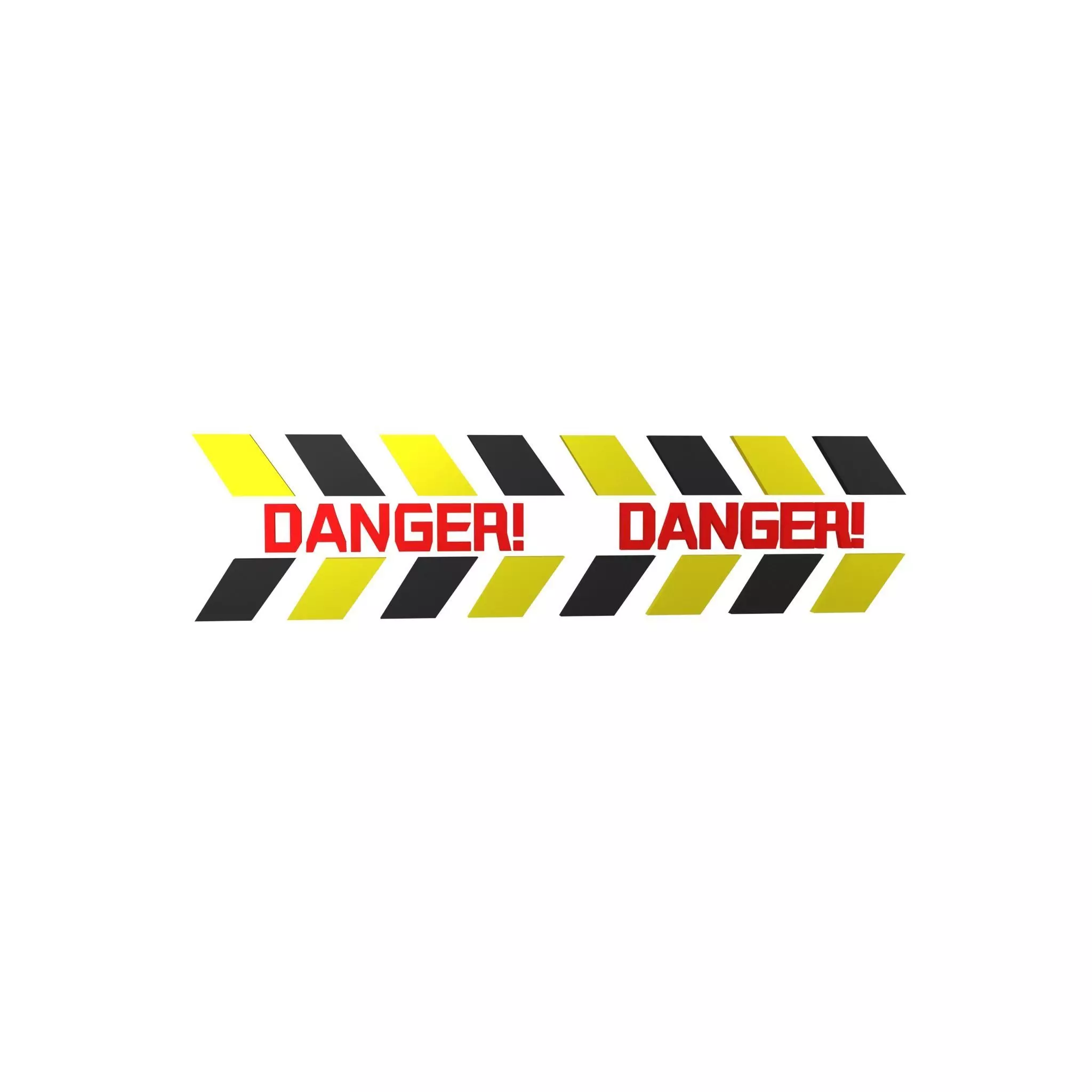 Cyberpunk Future Danger Sign v1 009 Low-poly 3D model_0