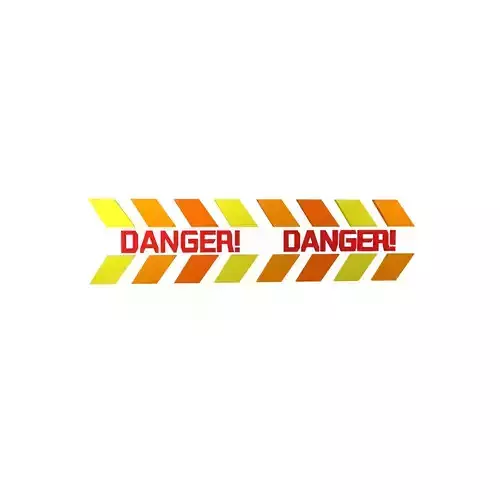 Cyberpunk Future Danger Sign v1 011 Low-poly 3D model