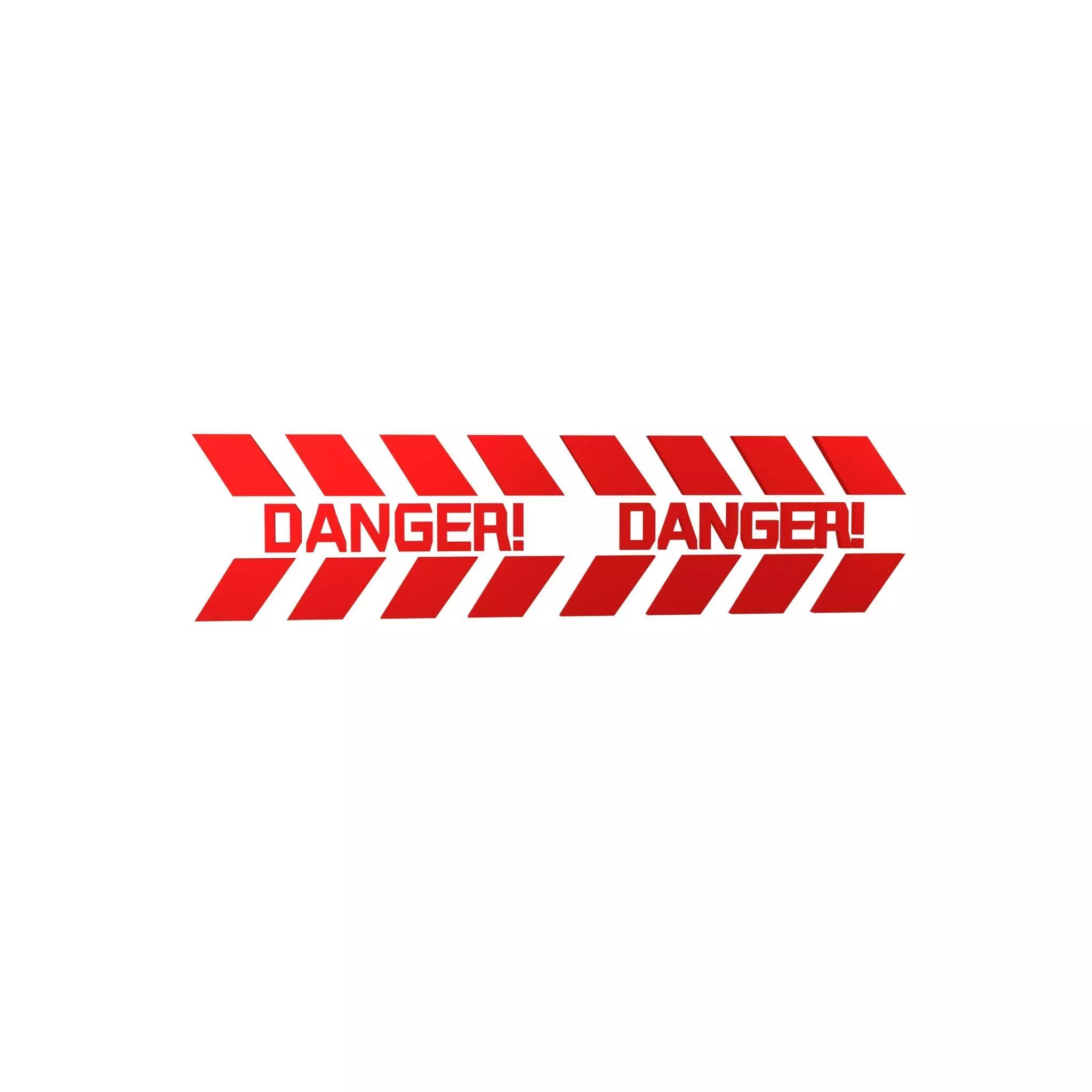 Cyberpunk Future Danger Sign v1 012 Low-poly 3D model_0