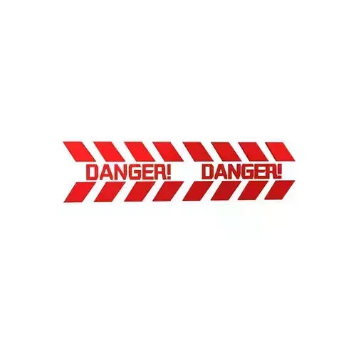 Cyberpunk Future Danger Sign v1 012 Low-poly 3D model
