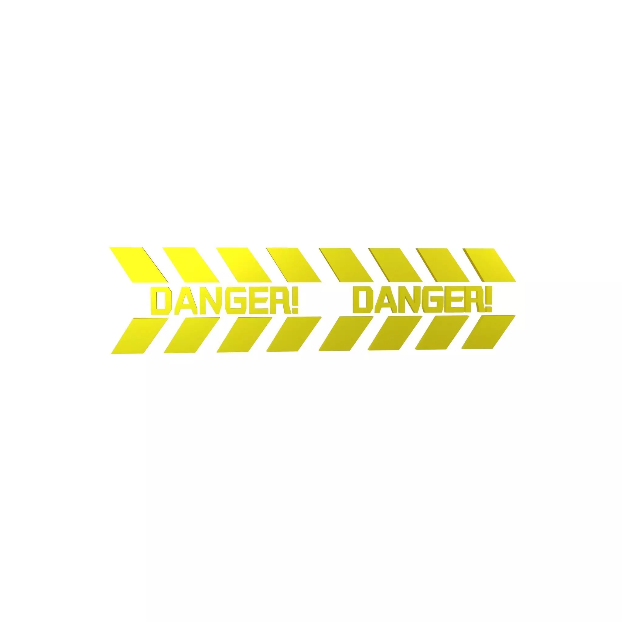 Cyberpunk Future Danger Sign v1 013 Low-poly 3D model_0