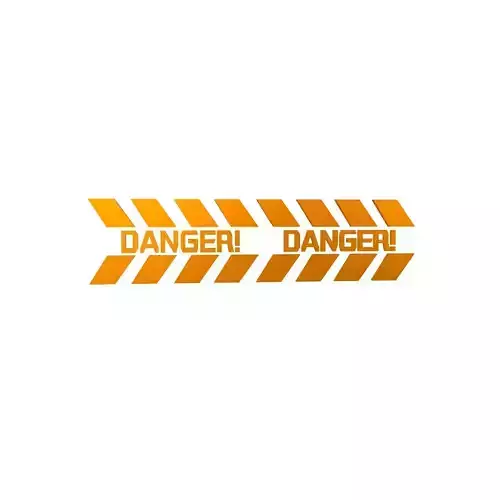 Cyberpunk Future Danger Sign v1 014 Low-poly 3D model