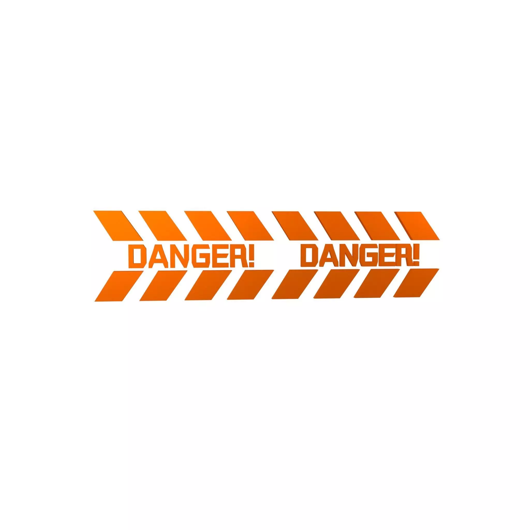 Cyberpunk Future Danger Sign v1 015 Low-poly 3D model_0