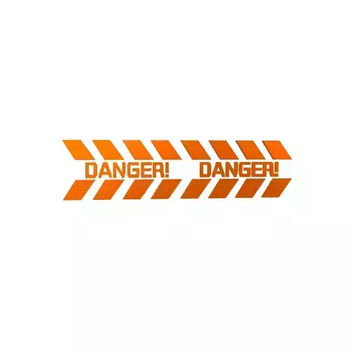 Cyberpunk Future Danger Sign v1 015 Low-poly 3D model