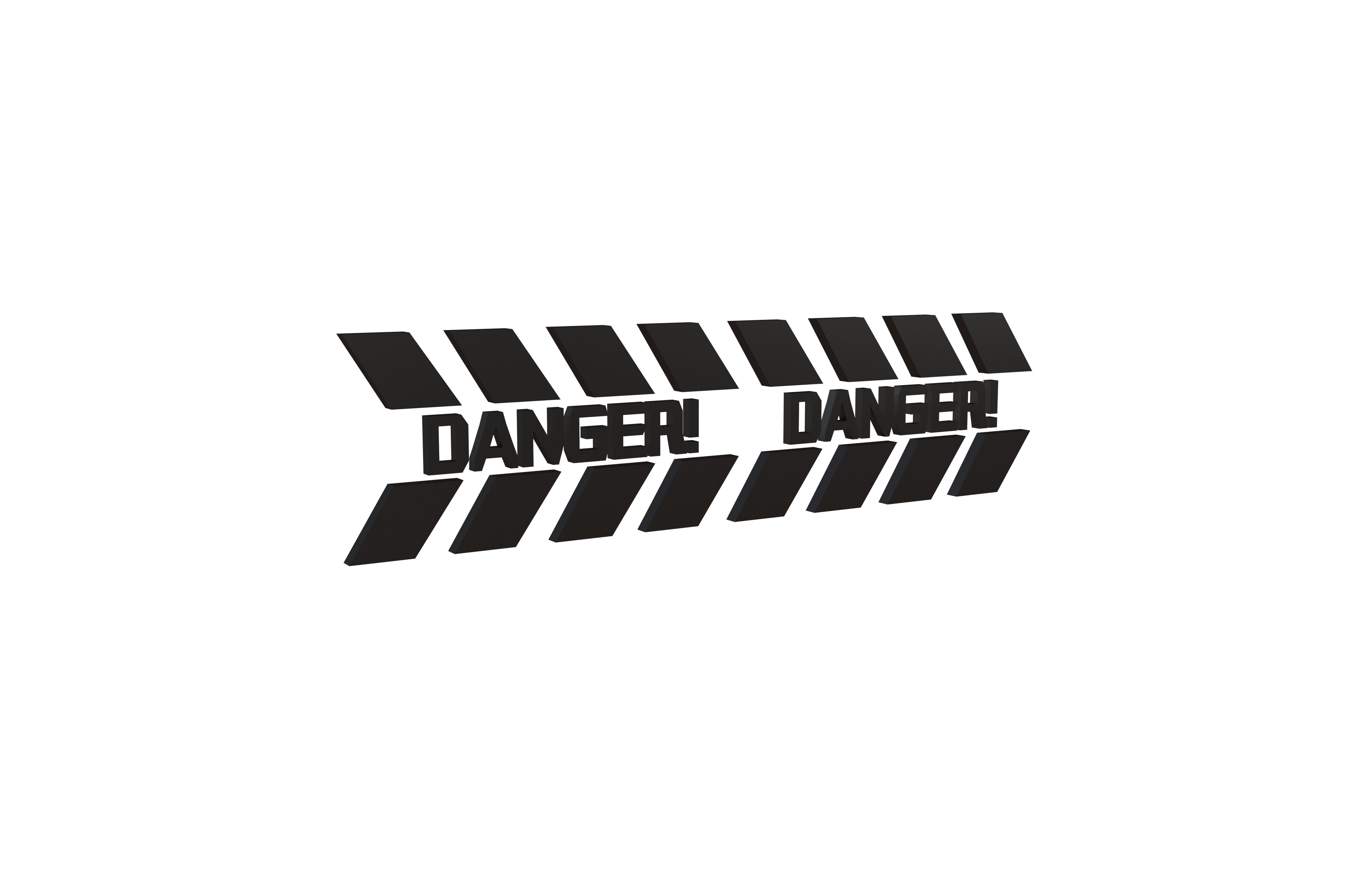 Cyberpunk Future Danger Sign v1 016 Low-poly 3D model_1