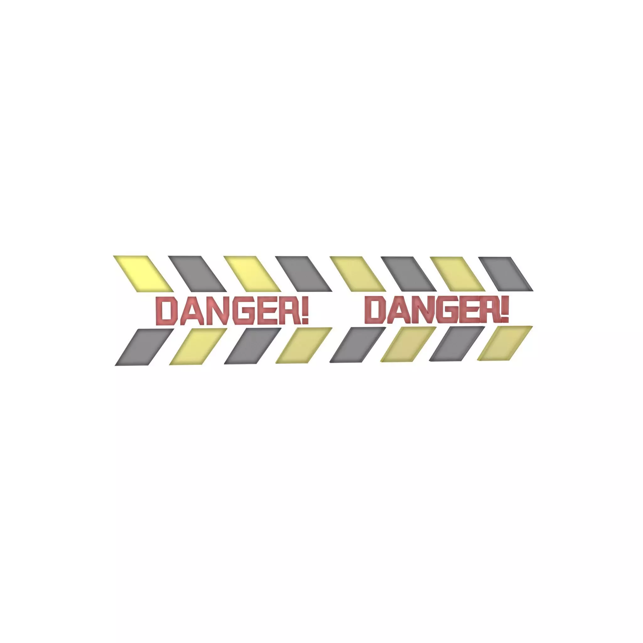 Cyberpunk Future Danger Sign v1 017 Low-poly 3D model_0
