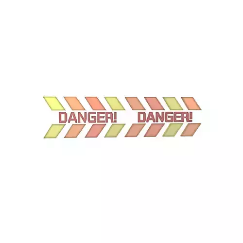 Cyberpunk Future Danger Sign v1 019 Low-poly 3D model