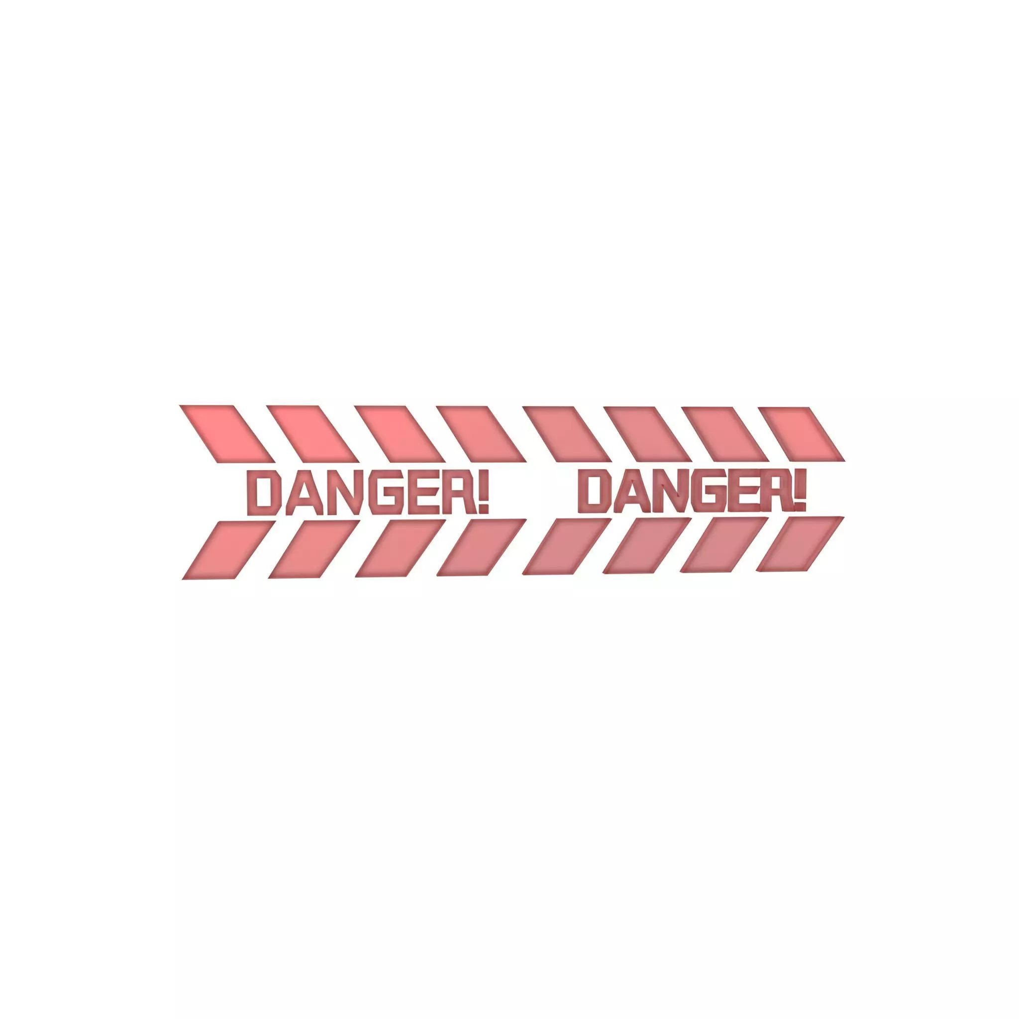 Cyberpunk Future Danger Sign v1 020 Low-poly 3D model_0