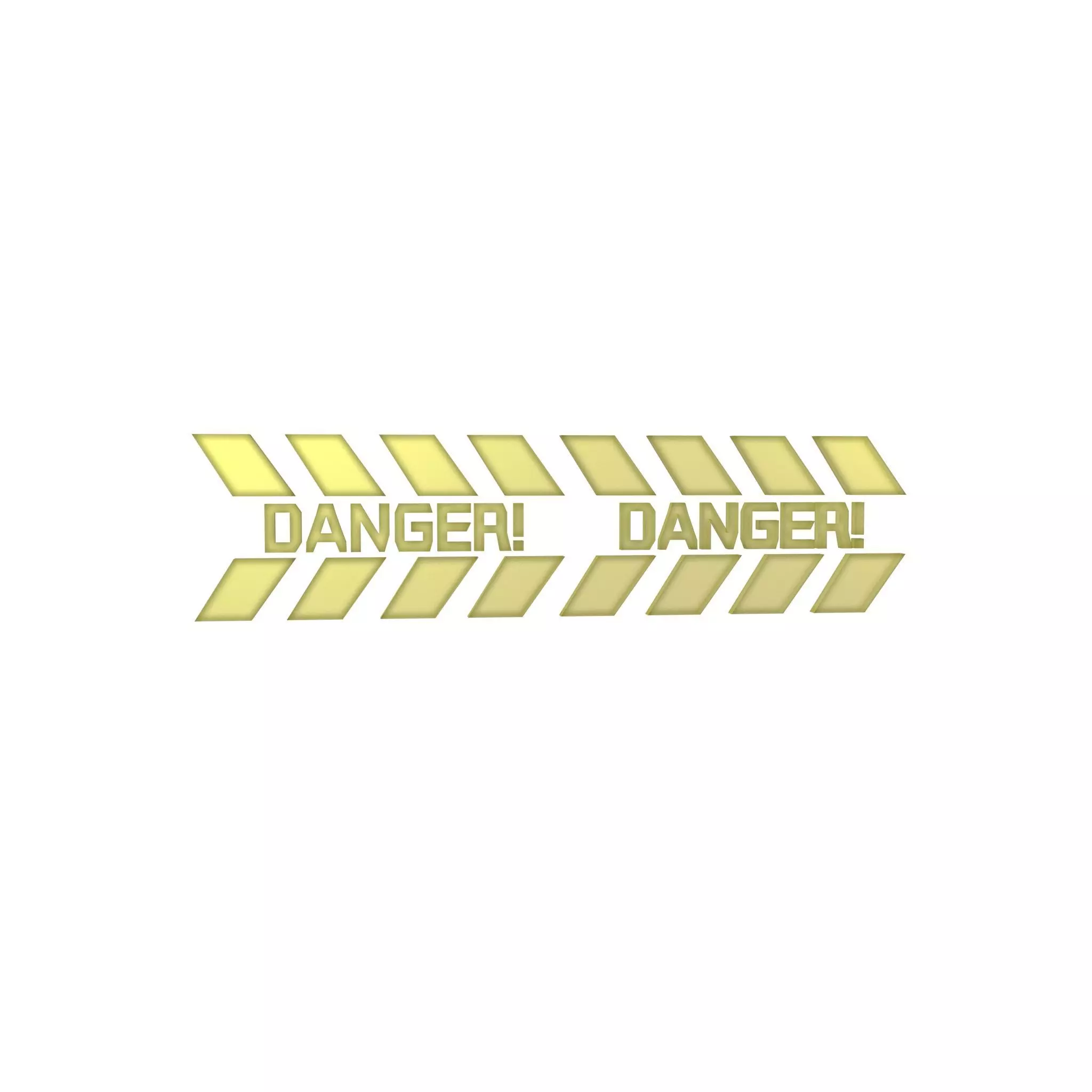 Cyberpunk Future Danger Sign v1 021 Low-poly 3D model_0