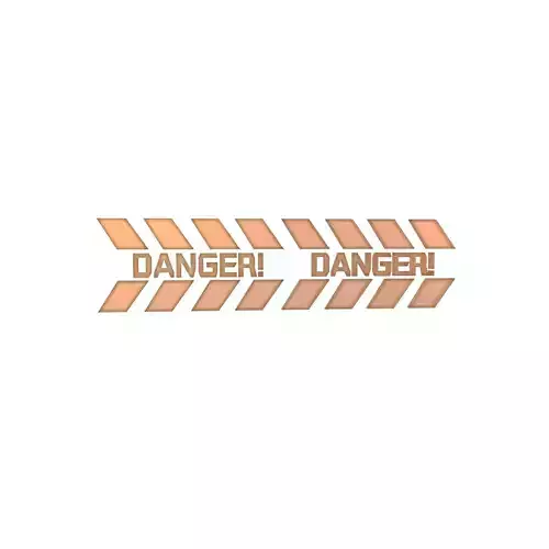 Cyberpunk Future Danger Sign v1 022 Low-poly 3D model