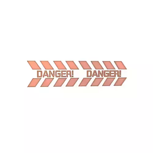Cyberpunk Future Danger Sign v1 023 Low-poly 3D model Cyberpunk Future Danger Sign v1 023 Low-poly 3D model