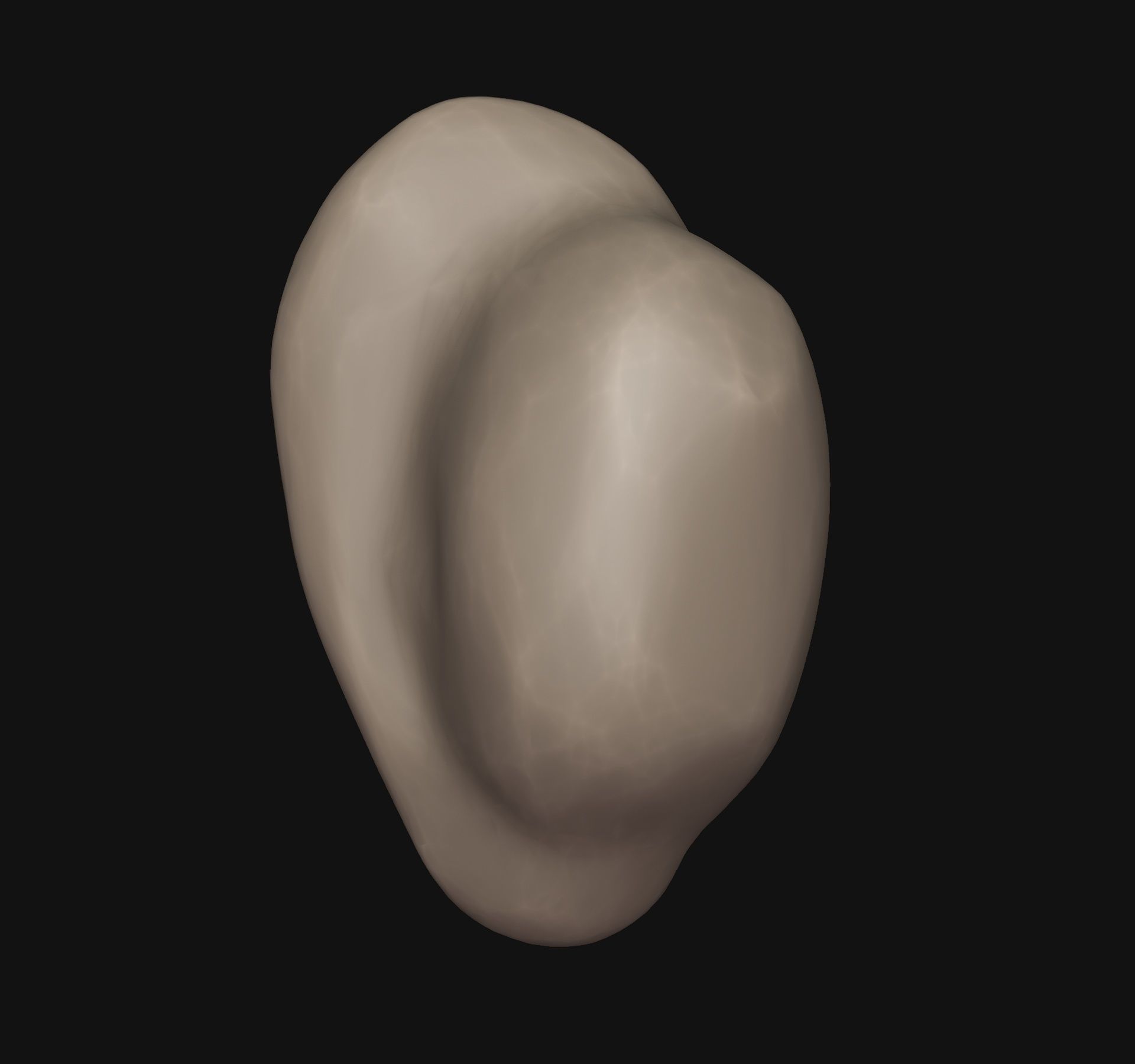 Human ear 3D print model_3