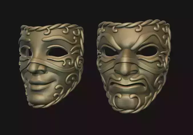 Theater Masks 3D print model